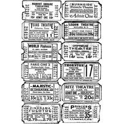 Tim Holtz Ticket Cling Rubber Stamp  Overstock