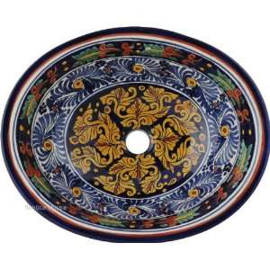    Mexican Hand Painted Talavera Bathroom Sink: Everything Else
