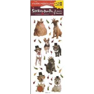   Thanksgiving Dog and Cat Scrapbook Stickers (UTST323R): Arts, Crafts