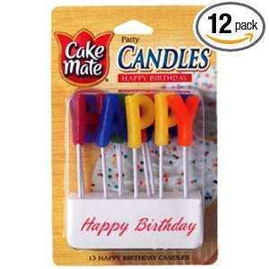 Cake Mate Happy Birthday Candles, 13 Count, Units (Pack of 12)