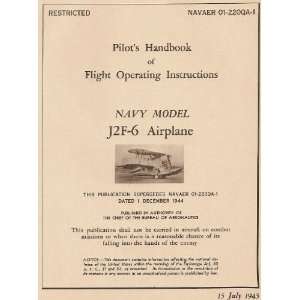 Grumman J2F 6 Aircraft Flight Manual Grumman Books