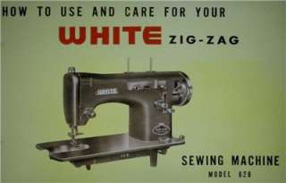 White 628 Zig Zag Sewing Machine Manual On CD