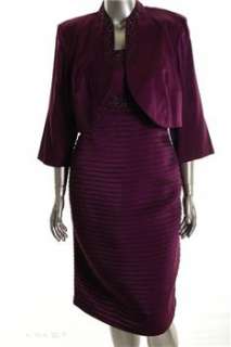 Richards NEW Plus Size Dress Suit Purple Embellished 18W  