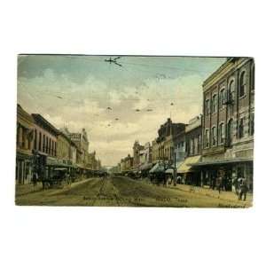  Austin Avenue West Postcard Waco TX 1909 Hand Colored 