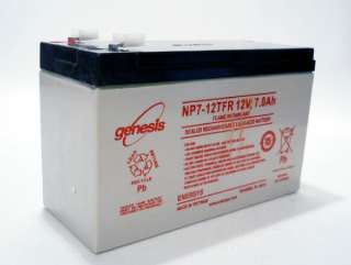 EnerSys NP7 12TFR 12 Volt 7 Amp Lead Acid Battery Rechargeable Flame 