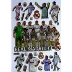  Lot of 17 Real Madrid PLAYER Foam Stickers   on 10X7.5 