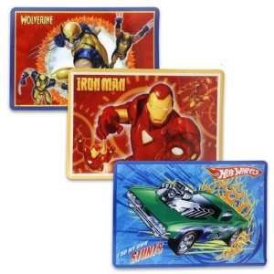  Pack of 3 Wolverine/Ironman/Hot Wheels Placemats Kitchen 