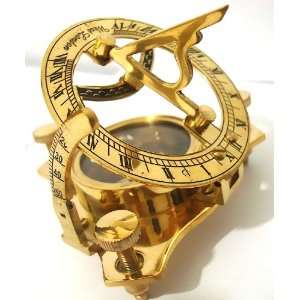  Brass Sundial Compass   Pocket Sundial  West London: Home 