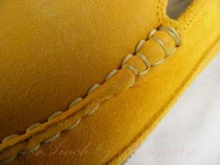 Fins George Suede Summer Loafer Shoe Yellow Sz 9 $198  