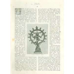   1896 Idols Statues India China Juggernaut Rama Ravana 