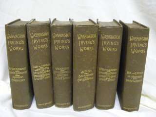 Vol Book Series Set Washington Irvings Works 20 Titles Old Classic 
