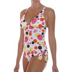   Polka Dot Tankini Top Bikini Bottom Swimsuit (XS)  Overstock