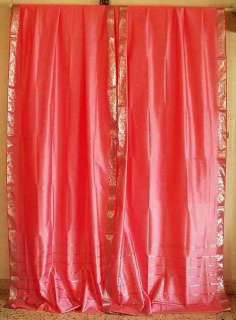 Pink Rod Pocket Sari Curtains Drapes Panels CUSTOM  