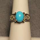 Natural 1.7ct Turquoise Sleeping Beauty Filigree 925 Sterling Silver 