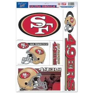   49Ers Decal Sheet Car Window Stickers Cling: Sports & Outdoors