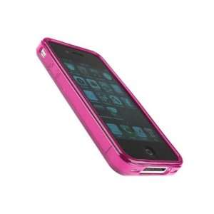  Monster Apple Iphone 4 TPU Clear Case Cover   Pink   Fit Iphone 4 