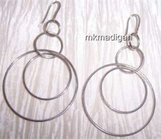 Silpada Sterling Silver Double Circle Earrings W1237  