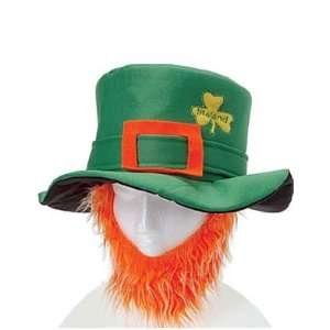  St Patricks Day Costume Leprechaun Hat And Orange Beard 