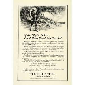  1922 Ad Postum Cereal Post Toasties Corn Flakes Pilgrims 