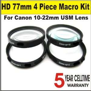  High Definition 77mm 4 Piece Close Up Macro Kit for Canon 