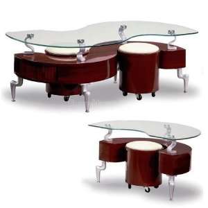  Global Furniture 288 Mahogany Occasional Table Set w 