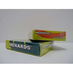  Menards Racecar Playing Cards (Green and Orange) Set of 2 