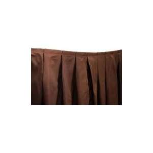 Wholesale wedding Polyester 17ft Table Skirt   Chocolate 