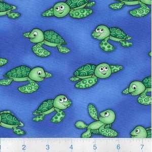  45 Wide Sea Babies Turtles Fabric By The Yard: Arts 