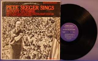 Pete Seeger Sings Woodie Guthrie LP Folkways NM 67  