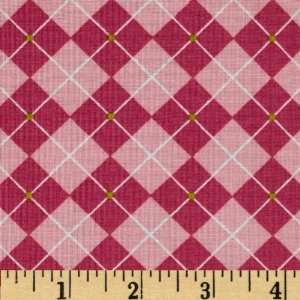  The Meadow Argyle Hot Pink Fabric By The Yard: Arts, Crafts & Sewing