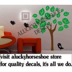 Vinyl wall decal  Big leafy tree sticker  sold by aluckyhorseshoe