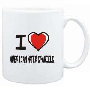  Mug White I love American Water Spaniels  Dogs Sports 
