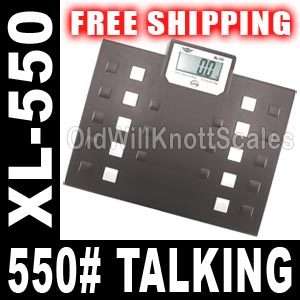 XL 550# TALKING DIGITAL BATHROOM BARIATRIC WEIGHT SCALE  