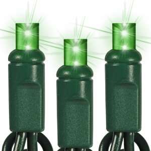  (50) Bulbs   LED   Green Wide Angle Mini Christmas Lights 