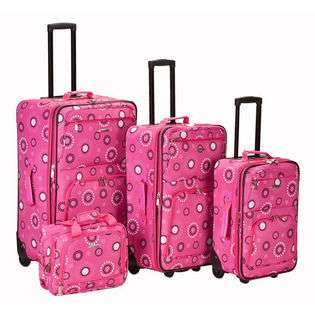Fox Luggage F108 Pink Pearl 4 Pieces Luggage Set   Pink Pearl at  