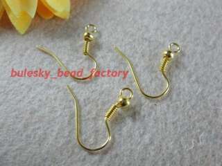   ship 100pcs Gold Plated Nice Metal earring&hook Finding 18x17mm  