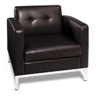 OSP Avenue Six Wall Street Espresso Faux Leather Sofa Club Arm Chair 