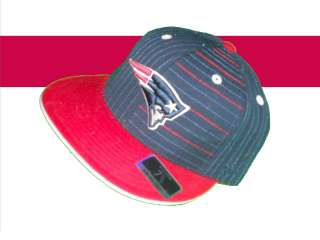   ENGLAND PATRIOTS PIN STRIPED PLAYER FITTED FLAT BILL HAT 7 3/8  
