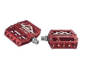 AZONIC 420 FLATS PEDALS RED SEALED BEARING PEDAL *NEW  
