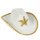Designed 2B Sweet White Felt Cowboy Hat With Gold Star