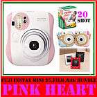  Fuji Fujifilm instax mini 25 Film Camera Pink Heart Fuji instax mini 