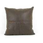 Brown Faux Leather Pillows  