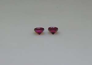 Rubellite Tourmaline Gemstones, Purple Red, .25 Carats  