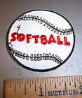 Softball shaped iron on Embroidered patch