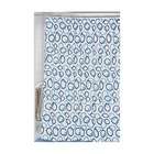   Home Fashions Extra Long Fabric Shower Curtain in Circles Blue