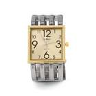 VistaBella Womens Square Dial Silver Tone Link New Bangle Watch