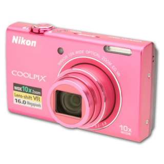 Nikon COOLPIX S6200 (Pink) 16 MP 2.7 LCD 10X Zoom Digital Camera 
