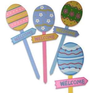  Wooden Glitted Egg Stake 20.5 Case Pack 72