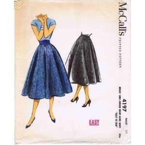   Sewing Pattern Misses Eight Gore Skirt Waist 25: Arts, Crafts & Sewing