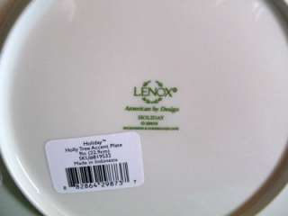 NEW Lenox Holiday HOLLY TREE 9 Accent Plate(s)  